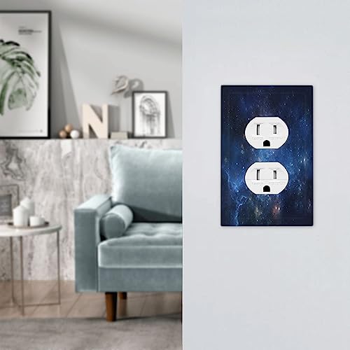 Fantastic Nebula Milky Way 1 Gang Duplex Device Wall Plate Cover Aerospace Starry Sky Universe Outlet Light Switch Cover Galaxy Cosmos Outer Space Electrical Faceplate Switchplate for Bedroom Bathroom - color: Fantastic Nebula Aerospace Starry Sky Univers