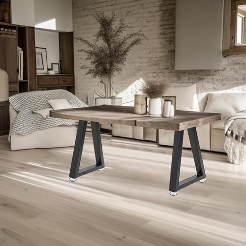 19 '' Trapezoid Metal Table Legs,Replacement Furniture Legs Set of 2 for DIY Coffee Tables, Bench, Modern Desks, Night Stands, Sofa(19.3”H x 13”W) - size: 19 '' Trapezoid