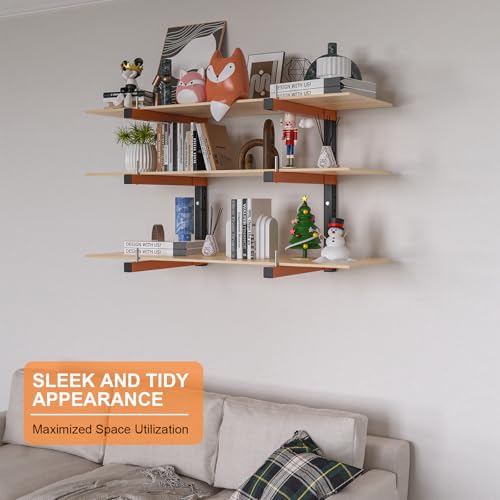 Lumber Storage Rack Wall Mount, Foldable 9-Level Wood Storage Rack - size: D-6 Pack