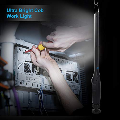 LED Work Light 800 lumens 3300mAh Rechargeable Magnetic Flashlight COB Handheld Portable Inspection Light for Car Repair Machine Garage Emergency(2 Pack) - size: 2 Pack
