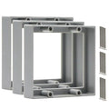 3/4" Double Gang Electrical Box Extender,Gray,Pack of 3 - color: Gray-3/4"
