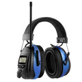 Bluetooth 6.0 AM FM Radio Headphone,Earmuff for Mowing,Construction - color: Blue