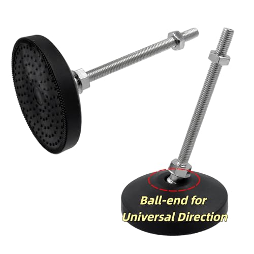 M8 Leveling Feet 880 Lb Capacity, 5.2 Inches Height - 3 Inches Base, 4Pcs - color: Black, size: D80xM8xH100mm