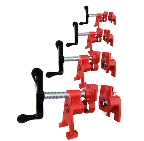 HimaPro 3/4" H-Style Professional Pipe Clamp Set, 4-Pack - color: 4 Pack