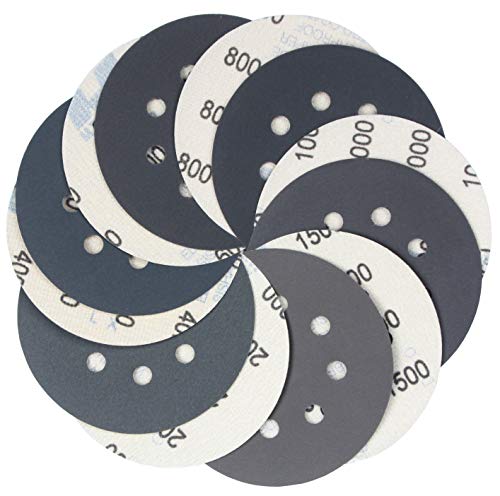 S&F STEAD & FAST 5 inch Wet Dry Sanding Discs Hook & Loop 60 pcs
