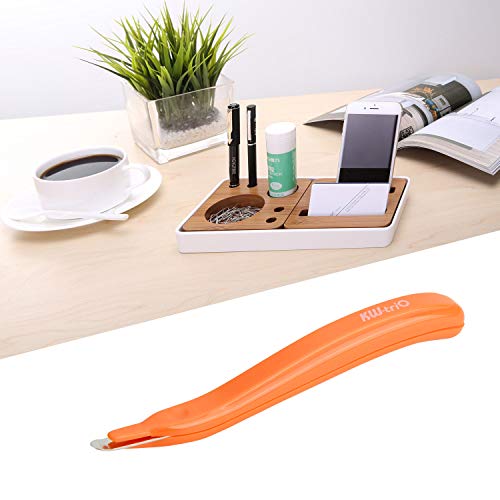 Staple Remover Professional Magnetic Easy Staple Removers Tool 3 PCS Staple Puller Remover Staple Pullers for Office, School and Home - color: Orange