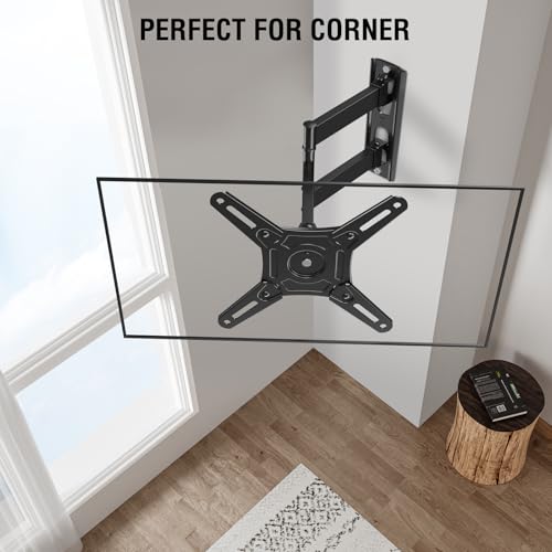 ELIVED Full Motion TV Wall Mount, 14-42" TV Monitor, VESA 200x200, 44 Lbs - size: 3 Arms: 14.8"