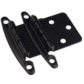 DecoBasics Free Swinging (Non Self-Closing) Overlay Cabinet Hinges Black – 50 Pack (25 Pairs) for Kitchen Cabinet Doors – Matte Black w/Matching Screws & Quiet Bumpers - color: Matte Black
