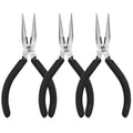 Needle Nose Pliers, 3Pcs 5" Mini Long Nose Pliers with Cutter, Serrated Jaw Precision Small Needle Nose Pliers for Jewelry Making, Bending Wire, Crafts, Electronic Repair - size: 5''-3 pack