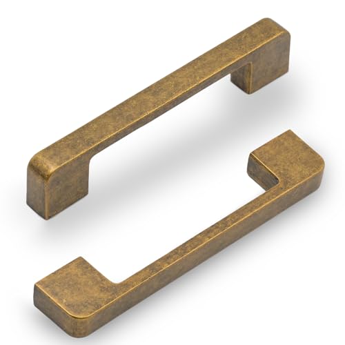 2328 10 Pack 5 Inch(128mm) Kitchen Cabinet Handles Antique Brass Cabinet Pulls Kitchen Cabinet Hardware Drawer Pulls for Cupboard Wardrobe - color: Antique Brass, size: 5"/128MM Hole Center