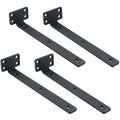Mooche 4Pack Floating Shelf Brackets, Heavy Duty L Brackets Wall Mounted - color: Balck, size: 7.88*1.42 Inch