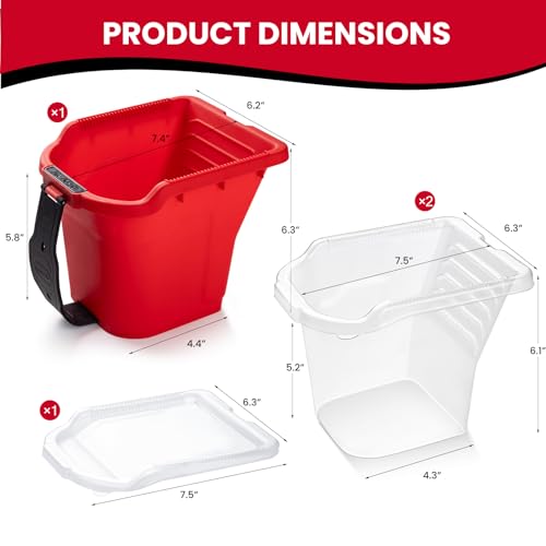 Mister Rui Handheld Paint Bucket and 4 Inch Roller Kit, 12 Piece - size: 4 Inch 12Pack