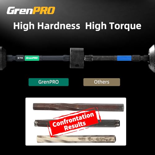 GRENPRO 3" Torx Bit Set 14pc (tt7-tt40), S2 Steel Magnetic Screwdriver Bits - size: T7-T40(3"*14pcs)