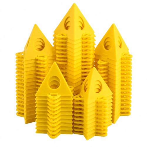 RUGLAMZHIP 40PCS Painters Pyramids, Painters Pyramid Stands. | Painter's Stands & Mini Tripods for Door Risers, Cabinet Doors, Paint Tent, Woodworking Tools, Cabinet Pouring Accessories - style: Yellow-40pcs
