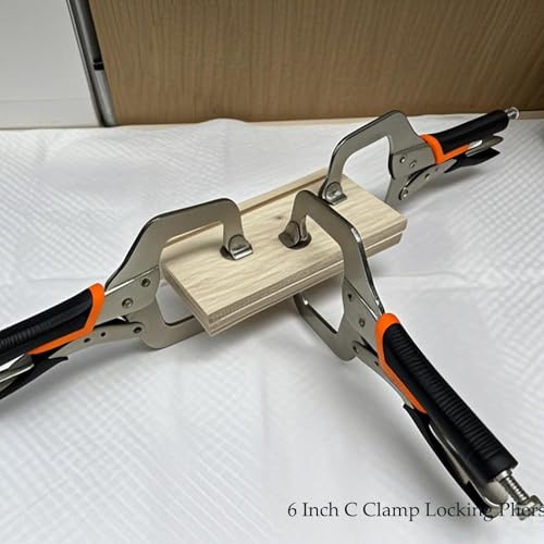 HOZEON 3 PCS 6 Inch C Clamp Locking Pliers, Heavy Duty Welding C Clamp Pliers with Swivel Pads, Vise Grip Locking Pliers Face Clamps for Woodworking, Welding, Building - size: 3 PCS 6 In