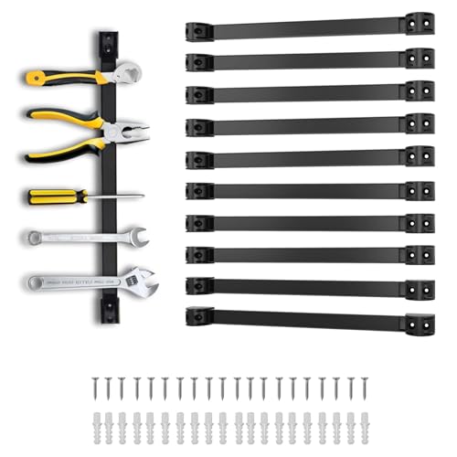 16" Magnetic Tool Holder, 10 Pack PVC-Coated Heavy Duty for Garage - style: 16IN-10 PACK