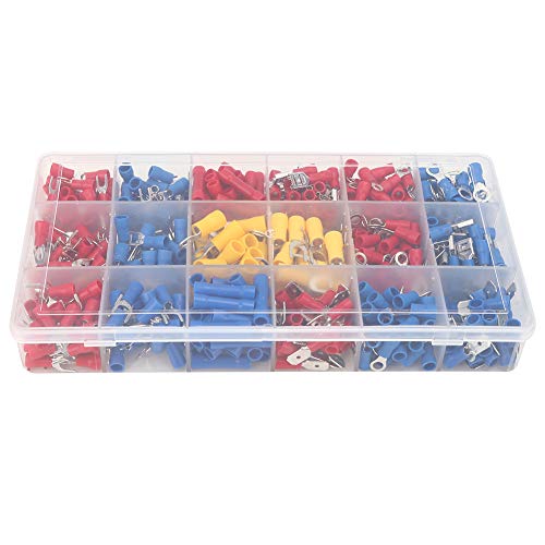 Cold Pressed Terminal, Insulated Quick Connecting Terminal, 520Pcs Electrical Crimp Terminals Assortment Kit