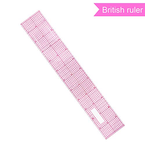 Frienda 6 Pcs Clear Plastic Sewing Rulers Set, Beveled Inch Metric Scales