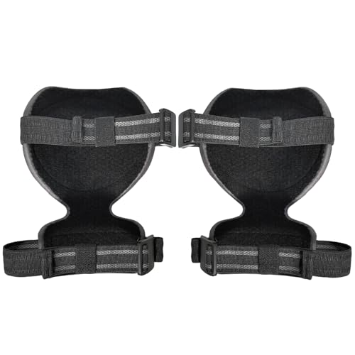 Tactical Knee Pads for Work, Hunting, Construction, Gardening, Paintball w/Foam Padding, Hard Shell & Adjustable Straps (Black) - color: Black