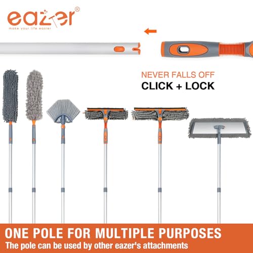 Eazer 89'' Squeegee Window Cleaner 2 in 1 Rotatable Window Cleaning Tool Kit with Extension Pole, Window Washing Equipment with Bendable Head for Indoor/Outdoor Window and Car Glass - size: 89inch