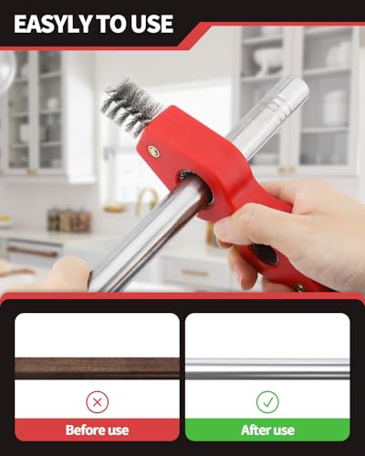 4 PCS 4 in 1 Copper Tubing Brush and Reamer, 1/2 in and 3/4 in Copper Pipe Cleaner, Inner-Outer Reamer Pipes and Pipe Deburring Brush for PVC PPR Brass Aluminum Pipes - style: 4 Pcs Set