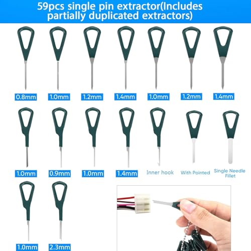 Terminal Removal Tool Kit 172 Pcs Depinning Tool Electrical Connector Pin Removal Tool Kit Pin Extractor Tool Set Wire Terminal Release Tool for Automotive Car Household Devices - color: 172 PCS
