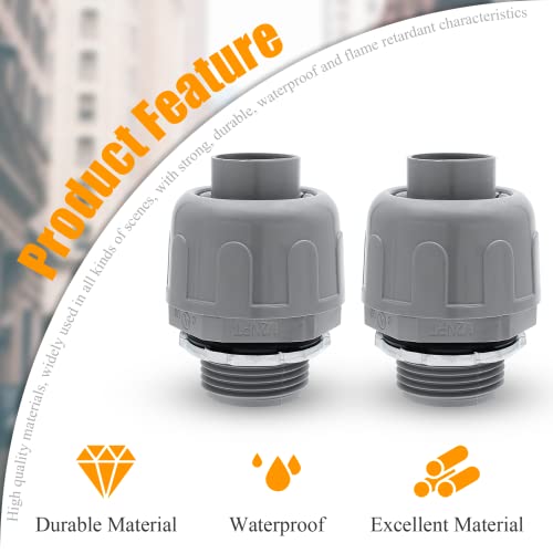 4Pcs NPT 1/2" Electrical Conduit Connector Fittings - size: 1/2 Inch