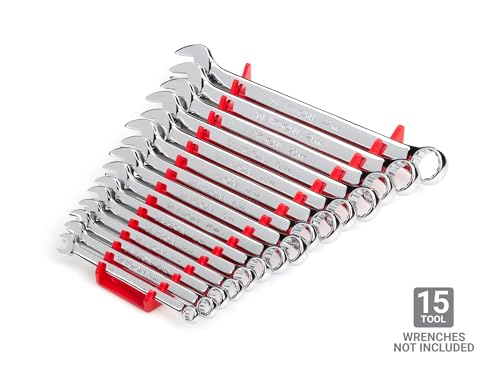 TEKTON 15-Tool Combination Wrench Organizer Rack (Red) | ORG29215 | Made in USA - color: Red, size: 15-Tool