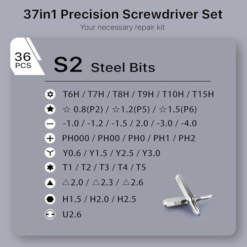 AXTH 37-in-1 Small Precision Screwdriver Set, Stocking Stuffers for Men - style: 37in1