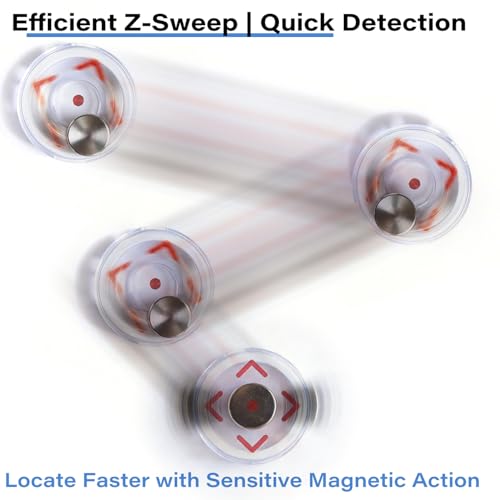 Magnetic Stud Finder, Powerful Magnet Wall Scanner to Locate Screws for Drywall and Wood | Easy to Use | No Batteries Required - Visual Effect with Clear Case- 1 Pack