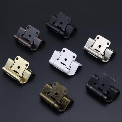 20 Pack (10 Pairs) 1/2 Inch Overlay Semi Partial Wrap Hinges White - color: White, size: 20 Pack (10 Pairs)