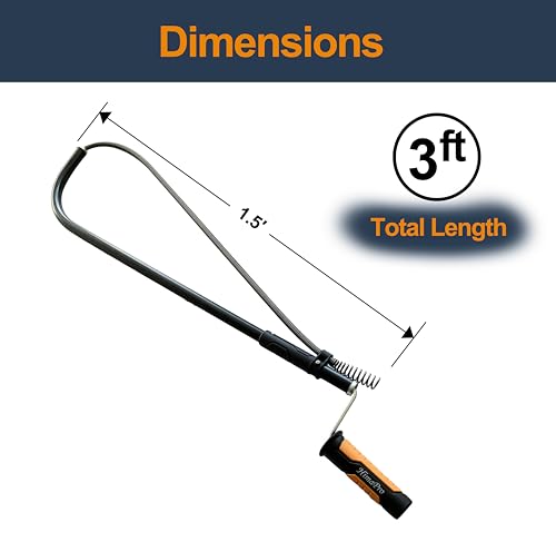 HimaPro Professional Toilet Auger/Closet Auger, 3 Feet Pipe Snake