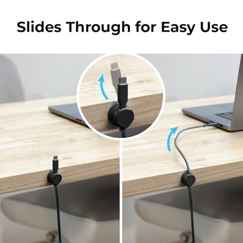 Travel Depot Cable Management Magnetic Snap Organizer 6-Pack, Black - color: Black