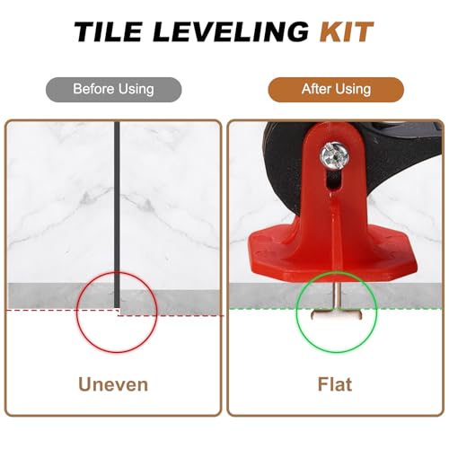 uxcell Tile Leveling Kit 50 Pcs Reusable Leveler +50 Pcs Replaceable Steel T-Pin Tile Leveling System Fit 1.5mm for Wall & Floor, Blue - color: Blue, size: 1.5mm