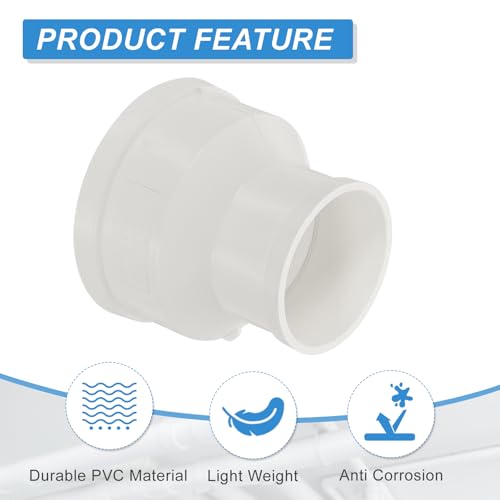 PATIKIL 110mm to 75mm Duct Reducer PVC Pipe Increaser Adapter Airflow Tube - size: 110mm to 75mm