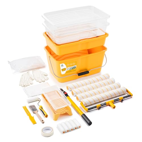 VOOMEY 28PCS 18 Inch Paint Roller Kit, Large Roller with Extension Pole - size: 18inch 28pc