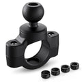 TUSITA Motorcycle Mount Handlebar Rail Base with B Size 1" Ball - Small - size: 1" Ball Handlebar Clamp