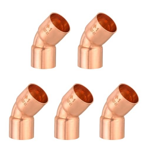 5 Piece EFIELD 1" C X C Copper 45 Degree Short Turn Elbow - size: 1"x1", style: 45 Degree
