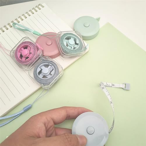 6 Pcs Soft Retractable Tape Measure 200 CM/79 in Measuring Tape Dual Sided for Body Fabric Sewing Tailor Cloth Measurements Measuring Tape Weight Loss