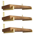 OVOV 6 Pack Heavy Duty Shelf Brackets Wall Mounted Industrial Farmhouse Floating Shelf Brackets with Lip (Gold 6") - color: Gold, size: 6 Inch