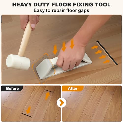 Floor Gap Fixer Tool Kit – Heavy-Duty Plank Grabber & Washable Adhesive Pad for Laminate, Vinyl, and Hardwood Flooring Repair (Only Plank Grabber) - style: Only Plank Grabber