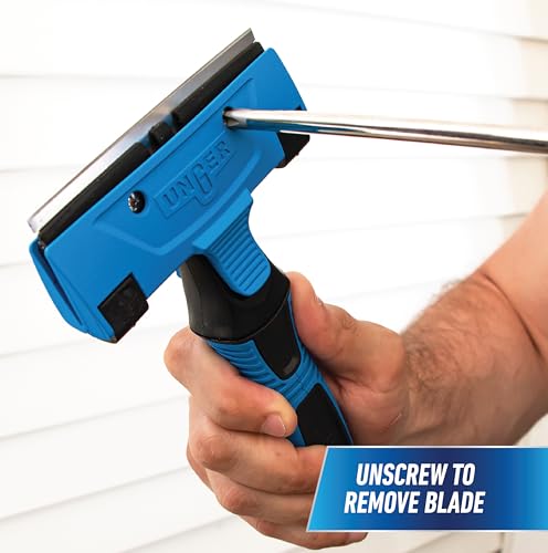 Unger Professional Connect and Clean 4" All-Purpose Scraper, Window, Glass, and Floor Scraping Tool Supplies, Adhesive Removal, Gum, Stickers, Paint Removal, Dual-Sided Blade - size: 4", style: All-Purpose Window Scraper