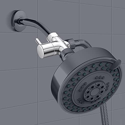 G1/2" Shower Head Diverter Valve, Solid Brass Shower Arm Diverter Valve for Hand Held Showerhead and Fixed Spray Head, 20mm Diameter 3-Way Universal Shower System Replacement Part (Chrome Finish)