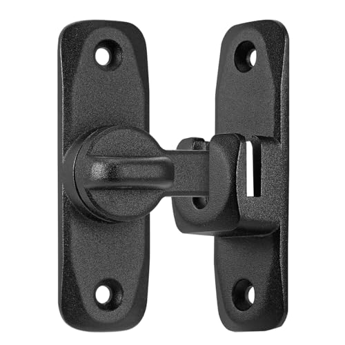 Matte Black Barn Door Latches,90/180 Degree Gate Lock_B - color: Matte Black