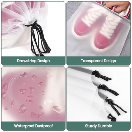 23 Pack Shoe Bags for Travel, 11.8" x 15.7" Waterproof Travel Shoe Bags for Packing,Large Travel Bag for Shoes, Storage Bags Travel Essentials Men for and Women