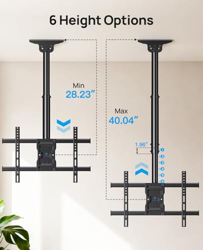 PERLESMITH Ceiling TV Mount for 37–75 inch TVs up to 110 lbs - size: for 37-75 Inch TVs