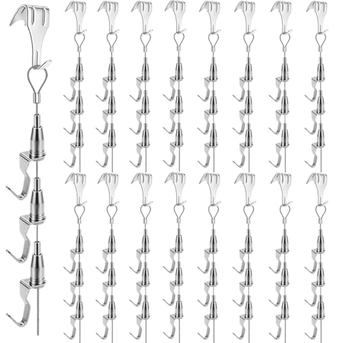 Adjustable Picture Hanging Wire Kit Picture Rail Hanging System Sturdy Gallery Display Rail Rope with 3 Hooks for Exhibition Art Gallery Frames Display (6.56 FT, 3 Hooks, 16) - style: 6.56 FT, 3 Hooks