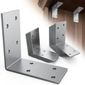 Yuleimy L Brackets for Wood, 3x3 Inch Galvanized Corner Braces, 15 PCS