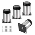 4 Pack Furniture Leg Set, 2" Dia 3" H Adjustable - size: 3 Inch