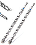 toolant SDS Plus Rotary Hammer Drill Bits Set for 3/4" x12inch 2pcs,Carbide Tipped 2-Cutter for Concrete,Masonry and Brick - size: 3/4"-2PCS(12")
